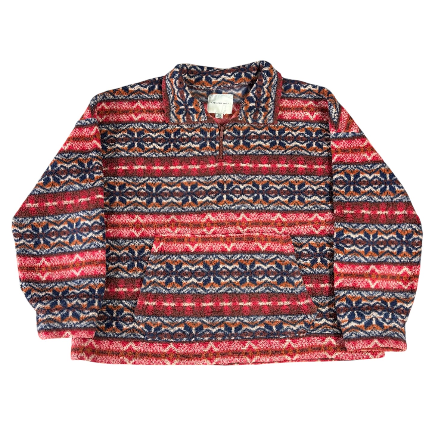 Crazy Pattern Fleece Jumper - L