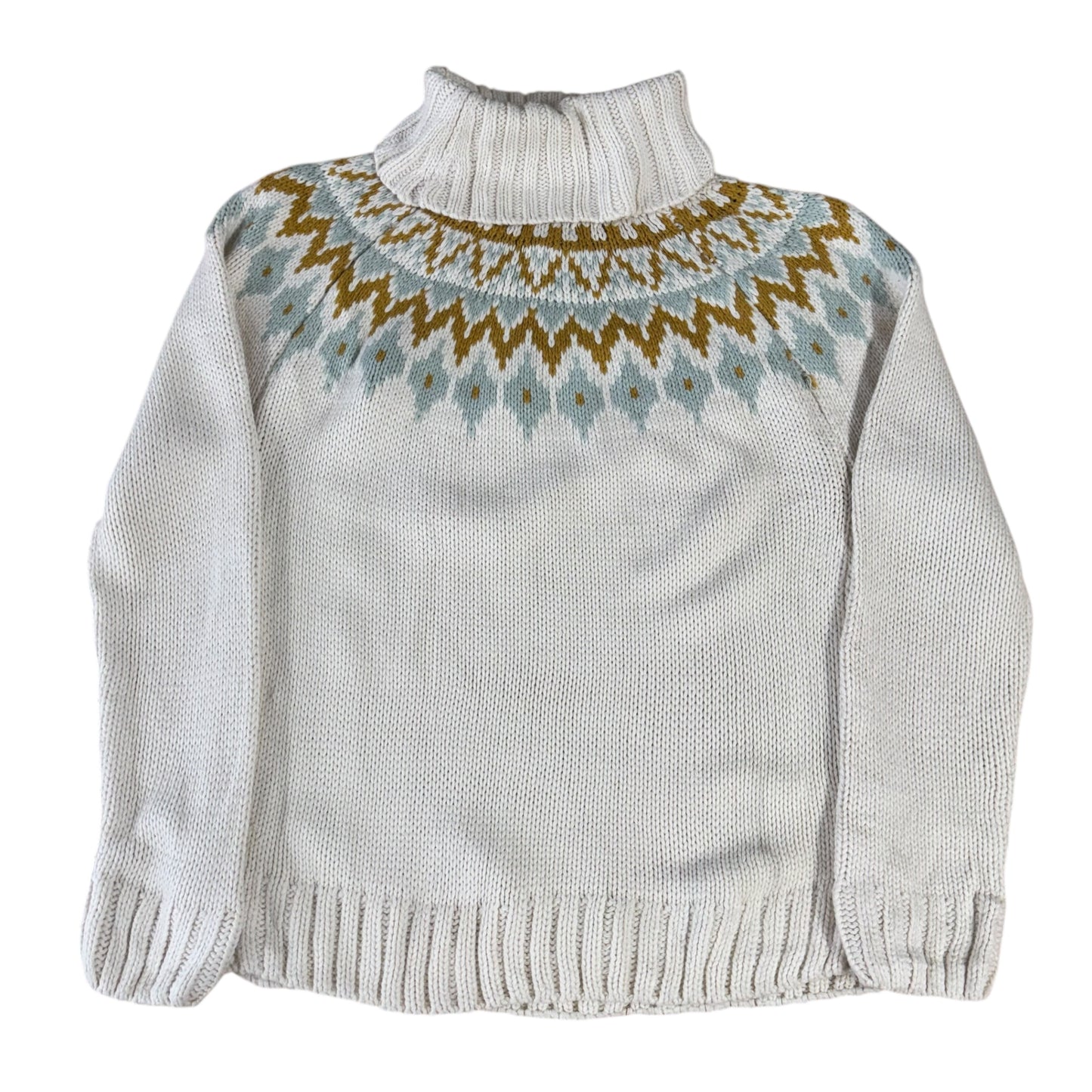 Argyle Cream Knit Jumper - XL