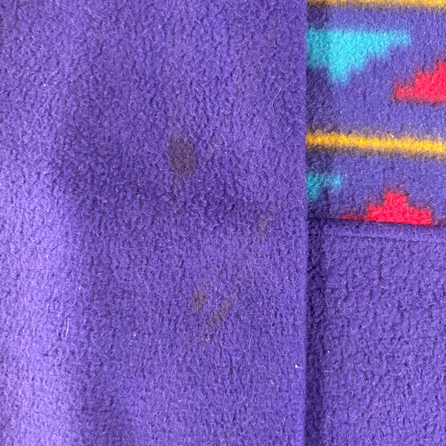 Crazy Pattern 1/4 Zip Fleece - M