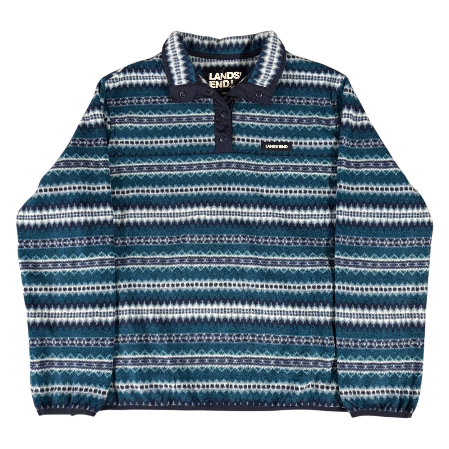 Lands End Striped Fleece - UK 14