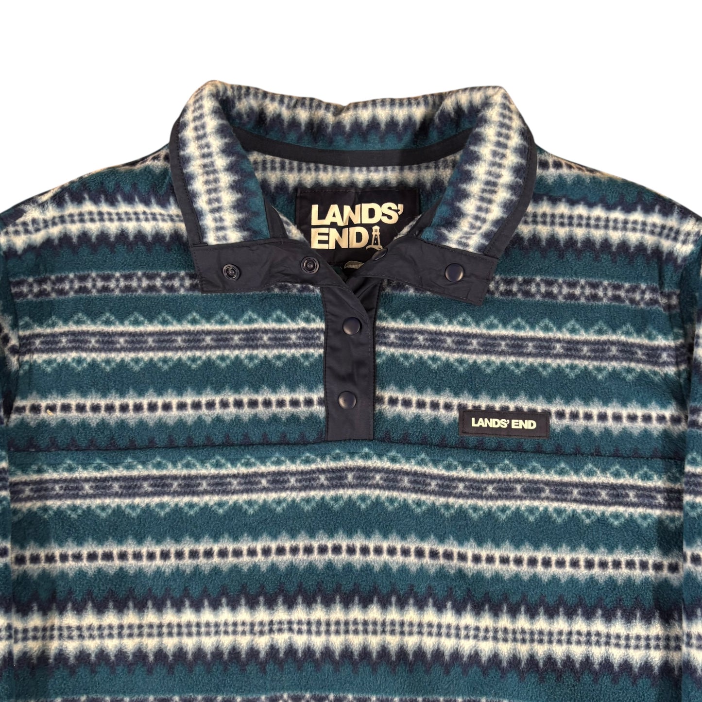 Lands End Striped Fleece - UK 14