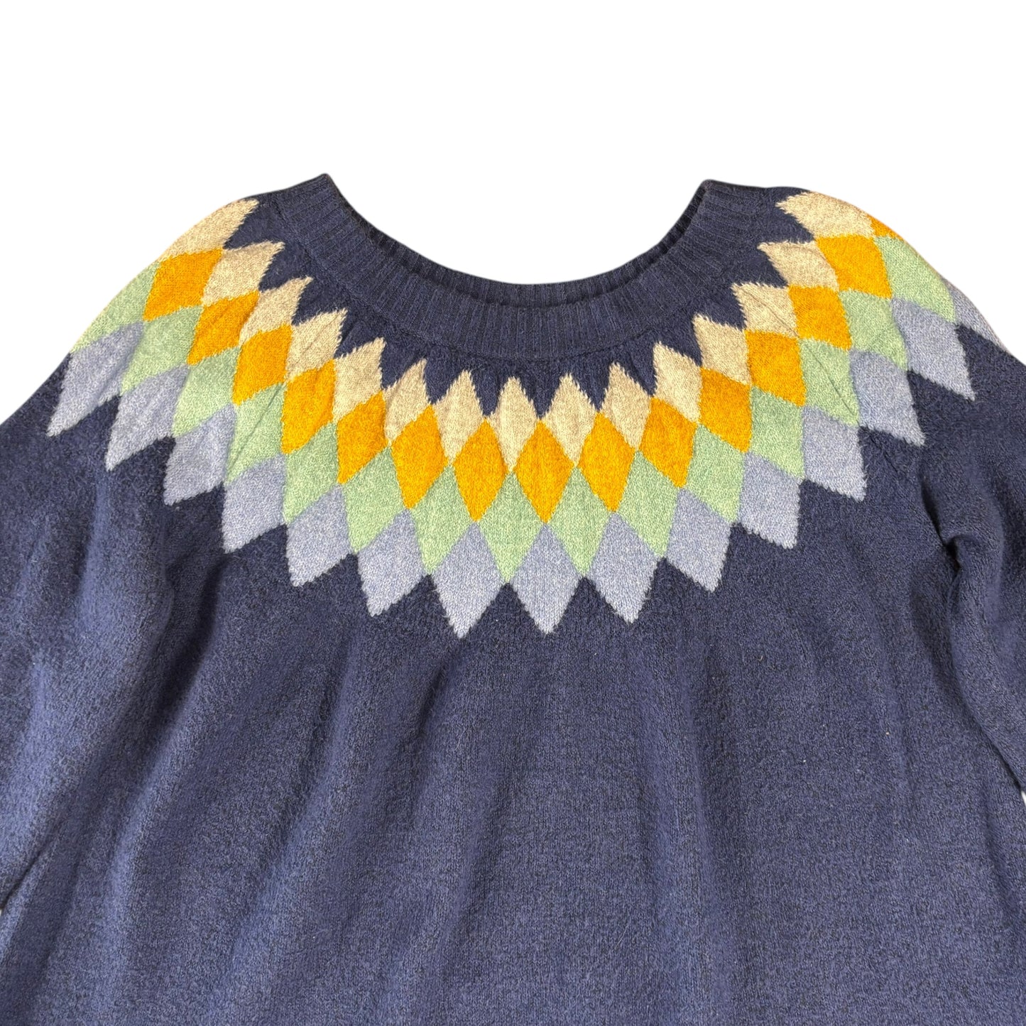Blue Argyle Knit Jumper Women’s - XL
