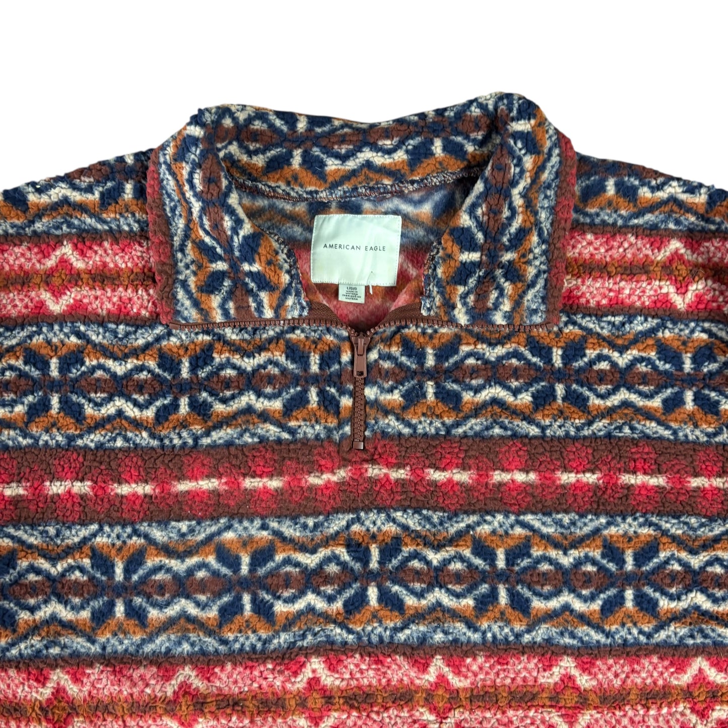 Crazy Pattern Fleece Jumper - L