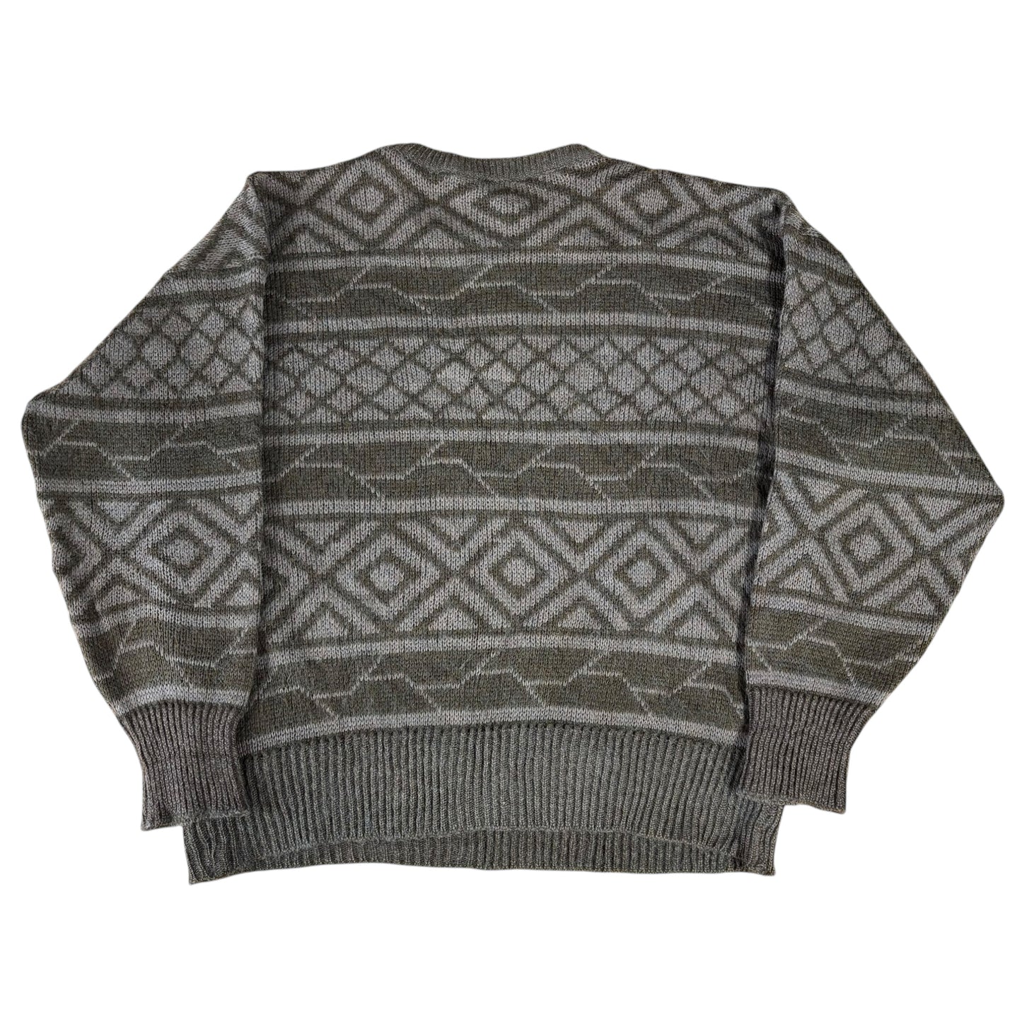 Green 80s Geometric Jumper Women’s - M