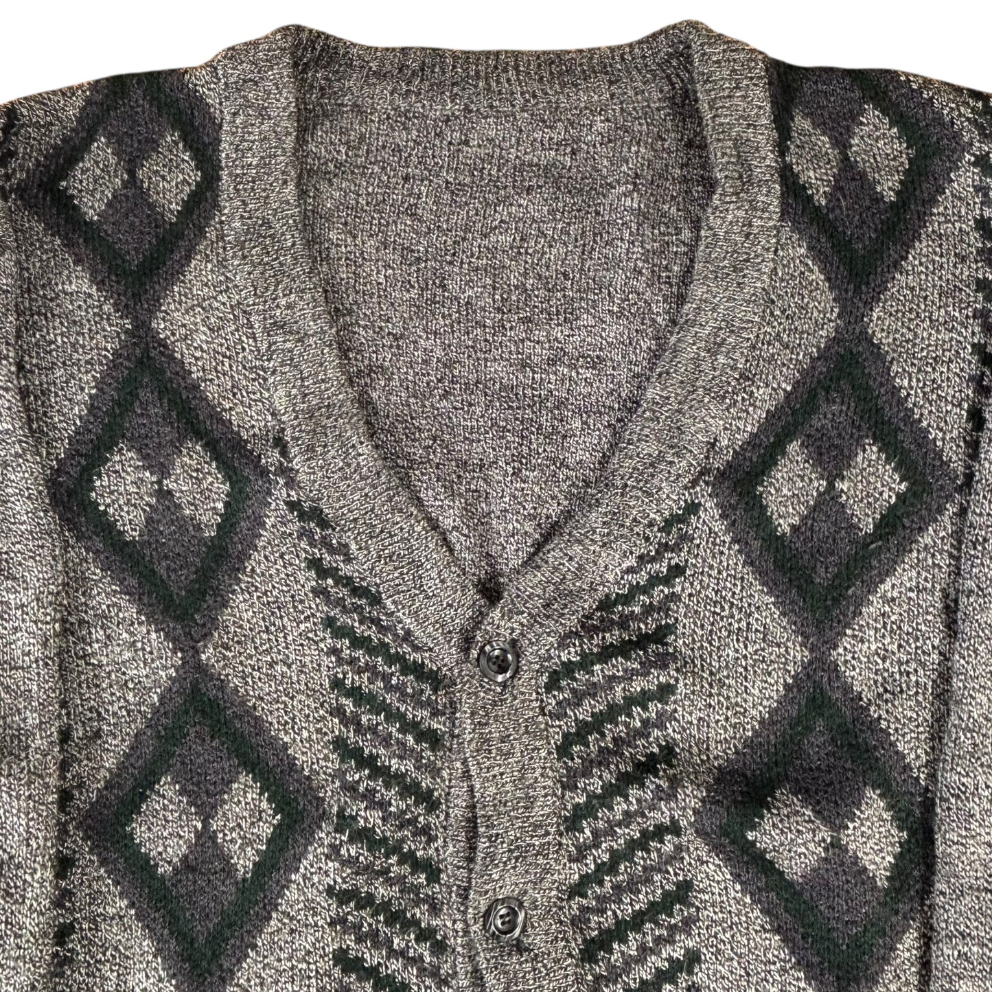 Aztec Deep V-Neck Cardigan - 3XL