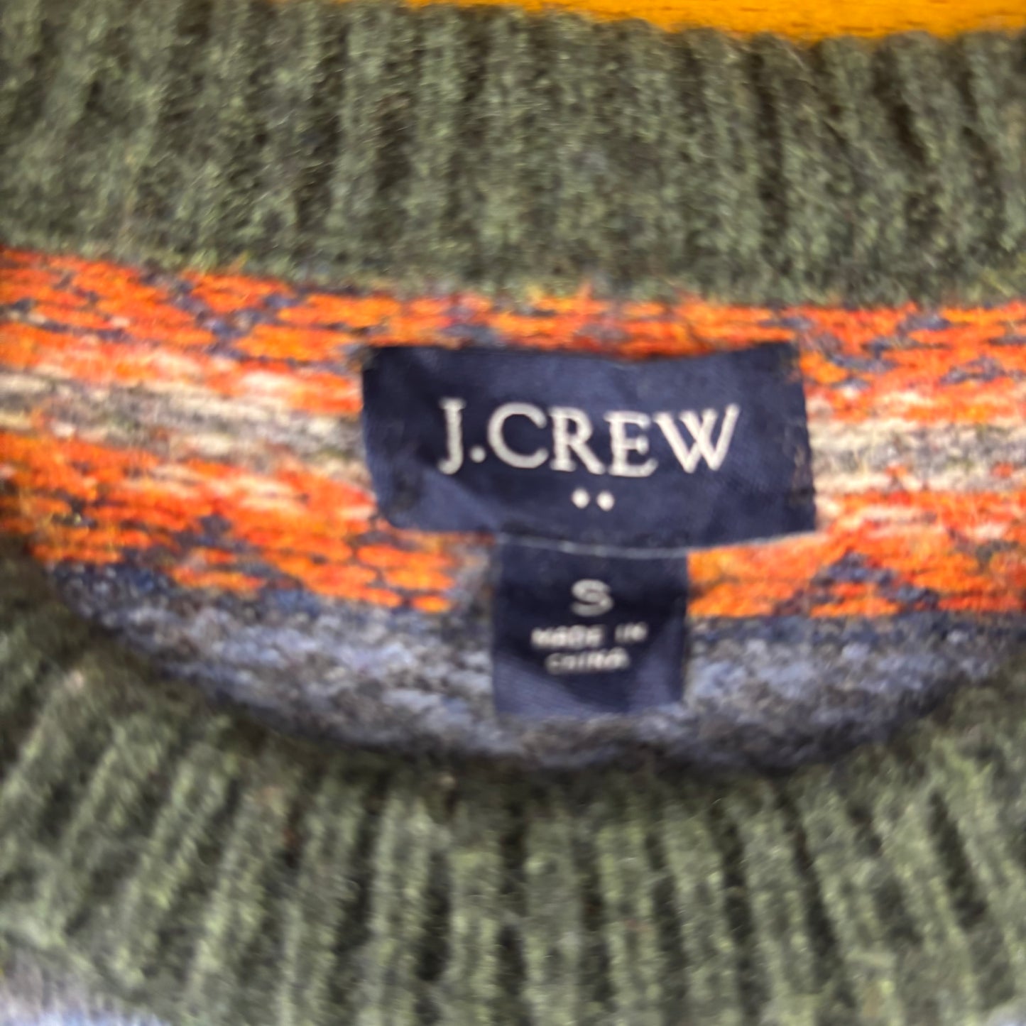 JCrew Lambswool Crazy Pattern Jumper - S