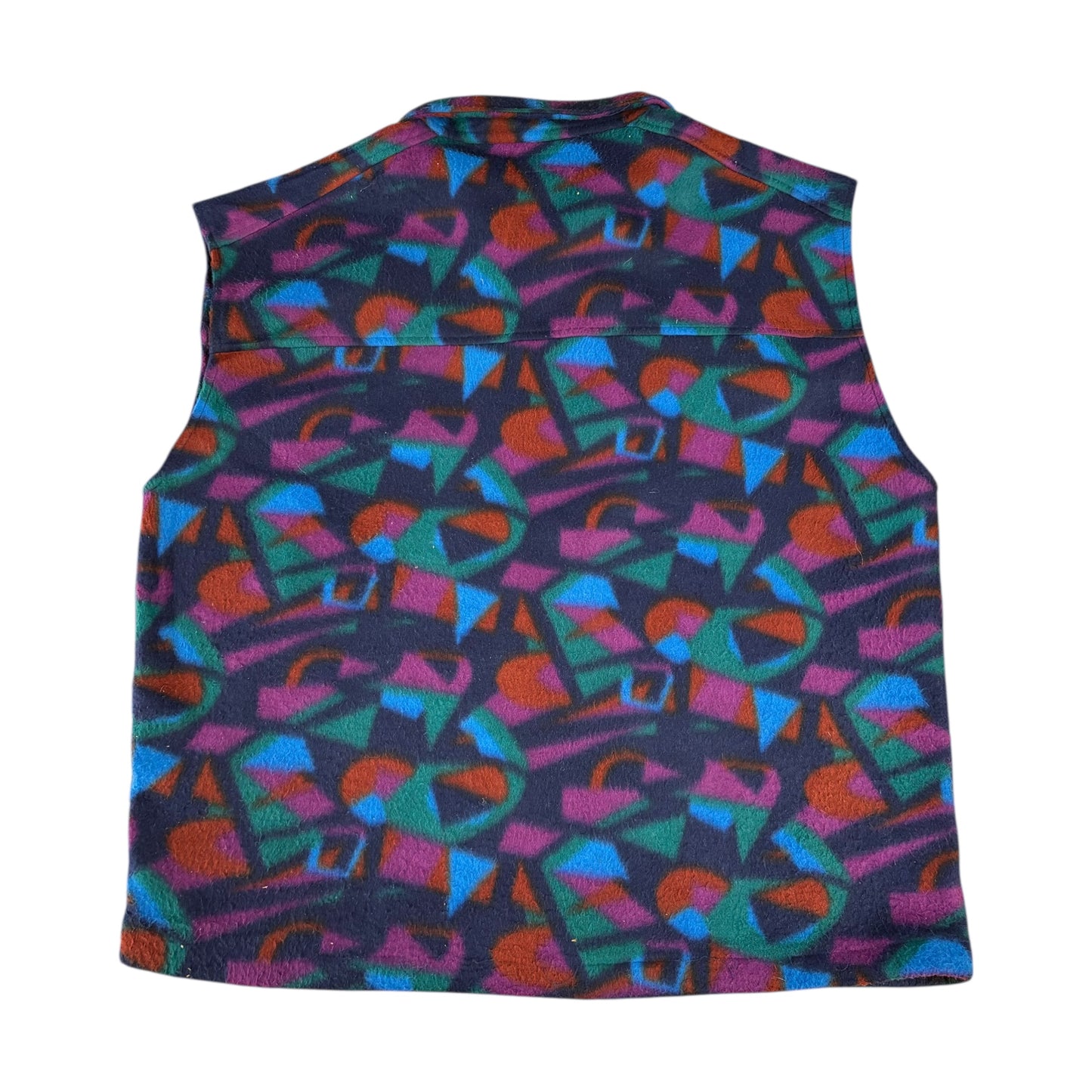 Crazy Pattern Fleece Body-Warmer Gilet - L