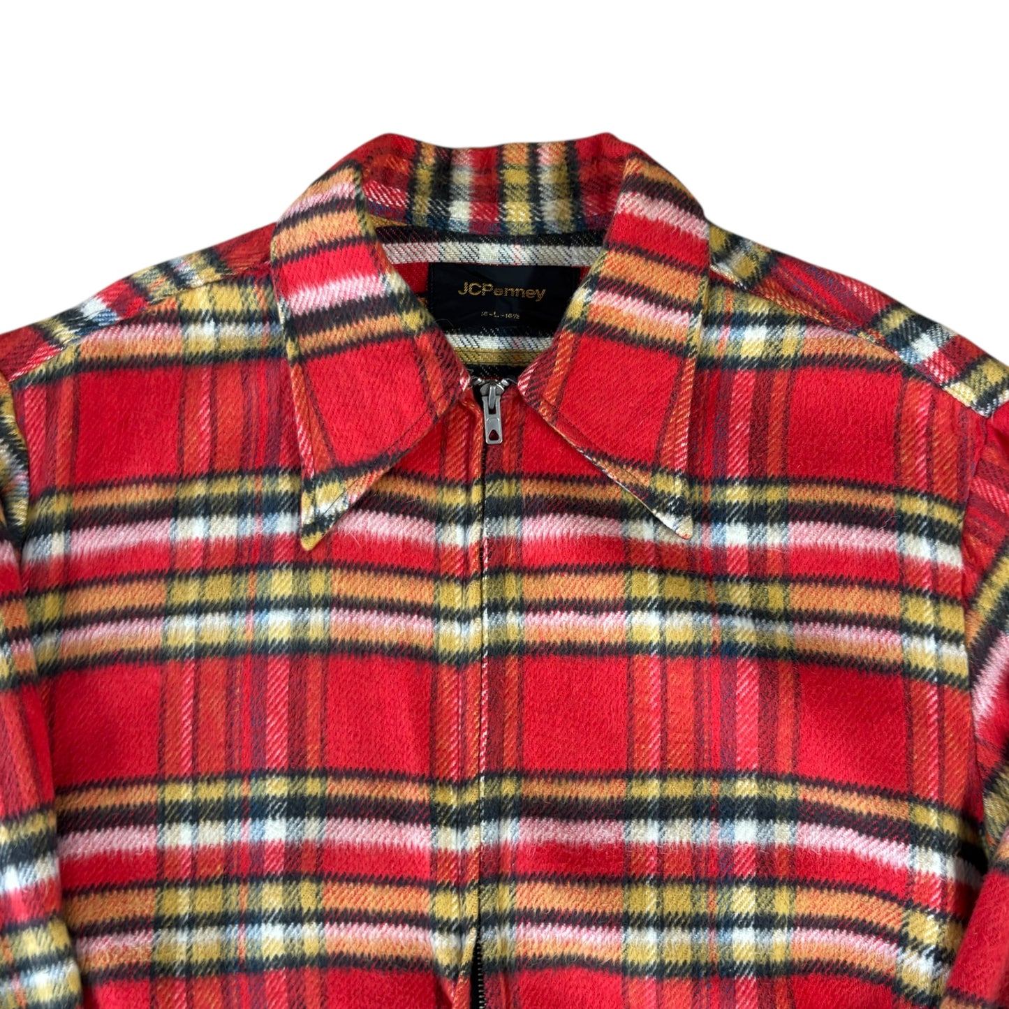 Tartan Red JC Penny Fleece Jacket - L