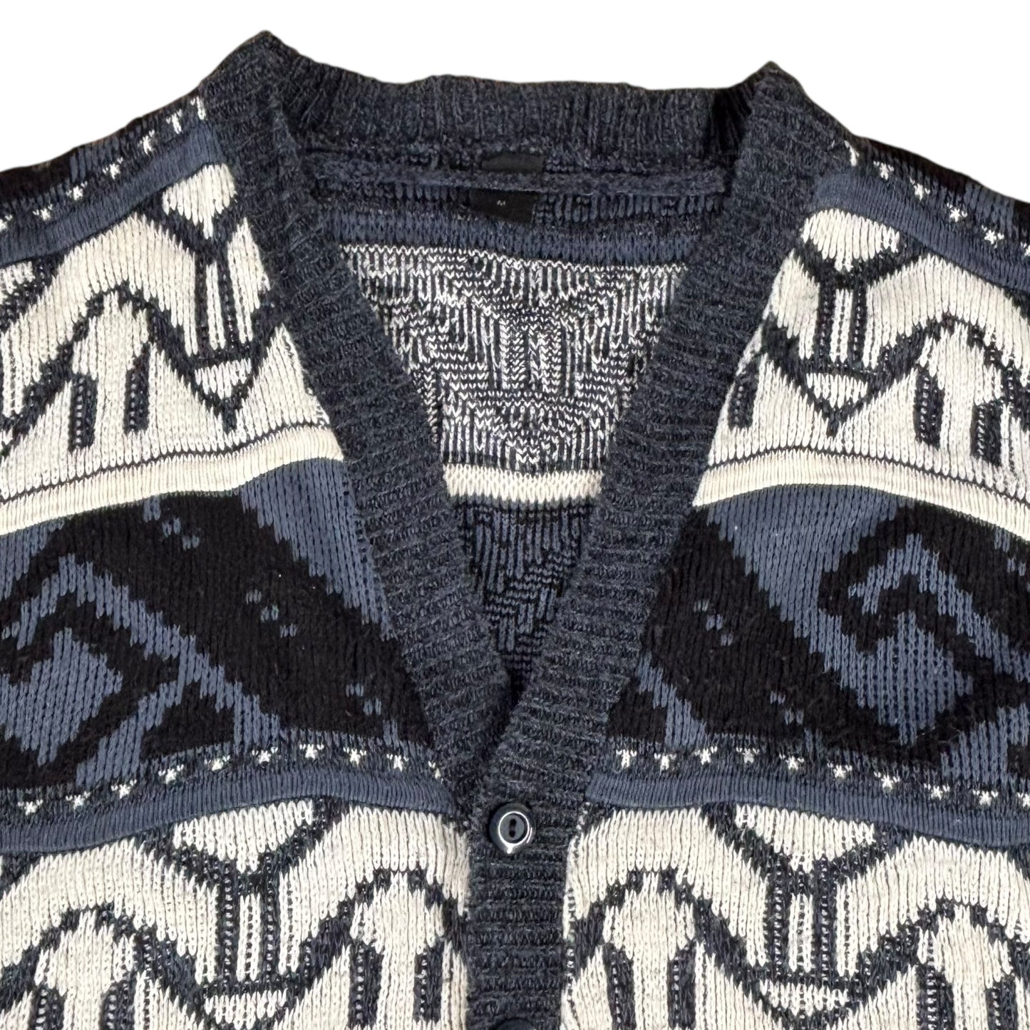 Crazy Pattern Deep V-Neck Cardigan - 2XL