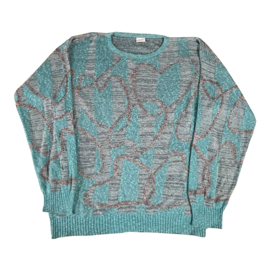 Crazy Pattern Blue Jumper - 3XL