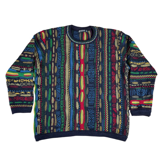 Merino Coogi Style Crazy Pattern Jumper - UK 10