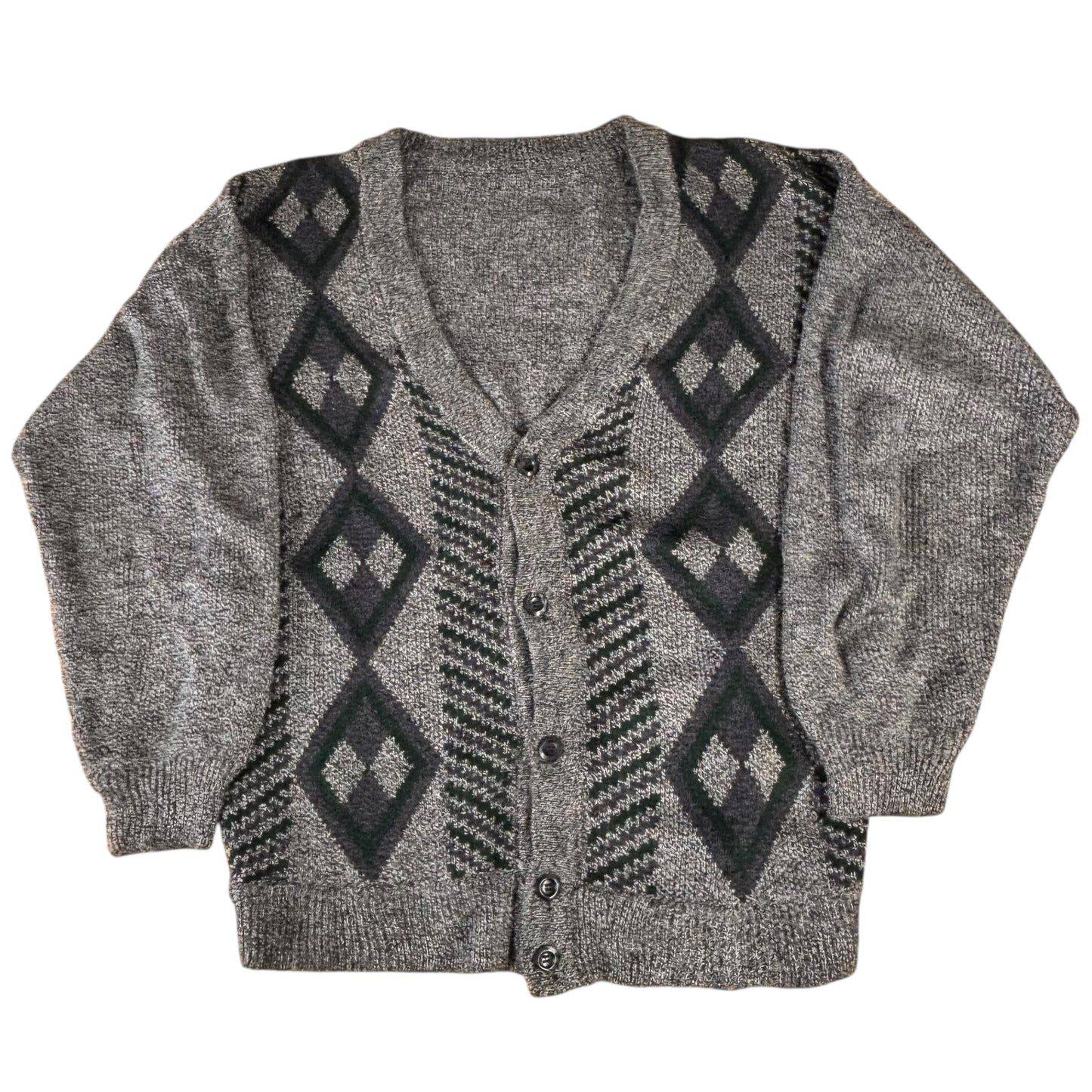 Aztec Deep V-Neck Cardigan - 3XL