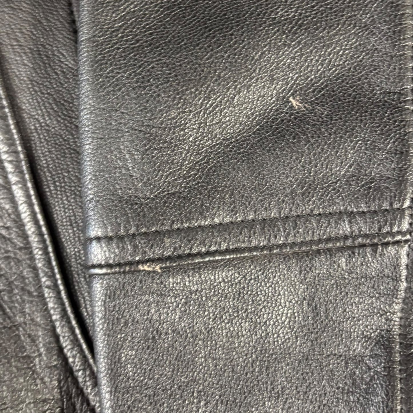 Union River Black Real Leather Jacket - L