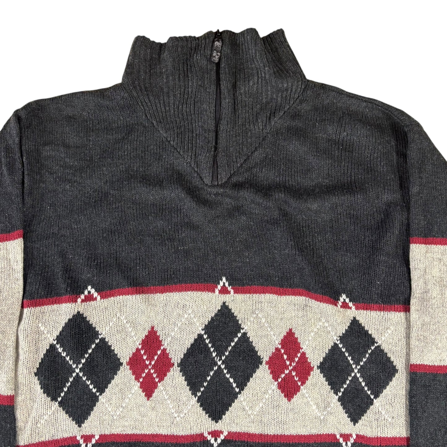 Argyle High-Neck Jumper - 4XL