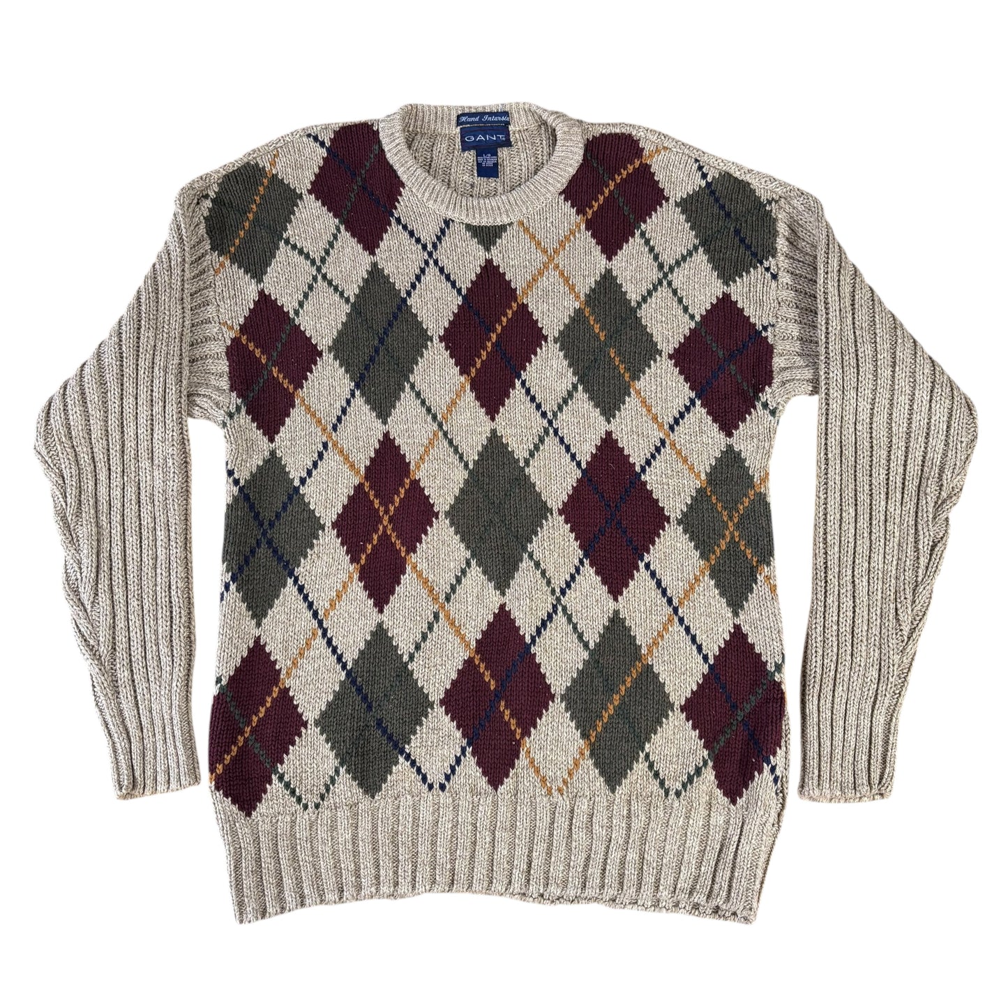 Gant Argyle Beige Jumper - L