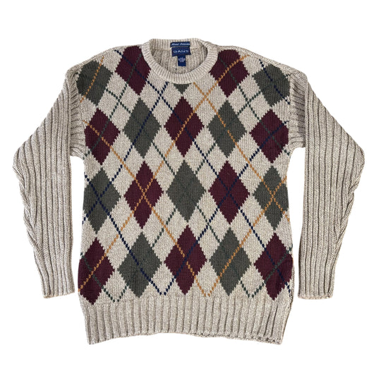 Gant Argyle Beige Jumper - L