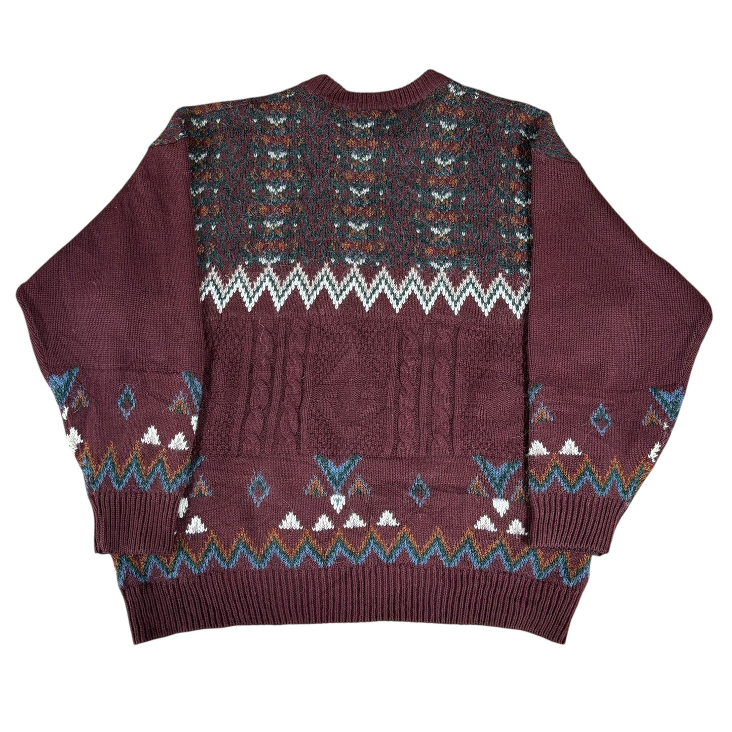 Vintage Crazy Knit Jumper - L