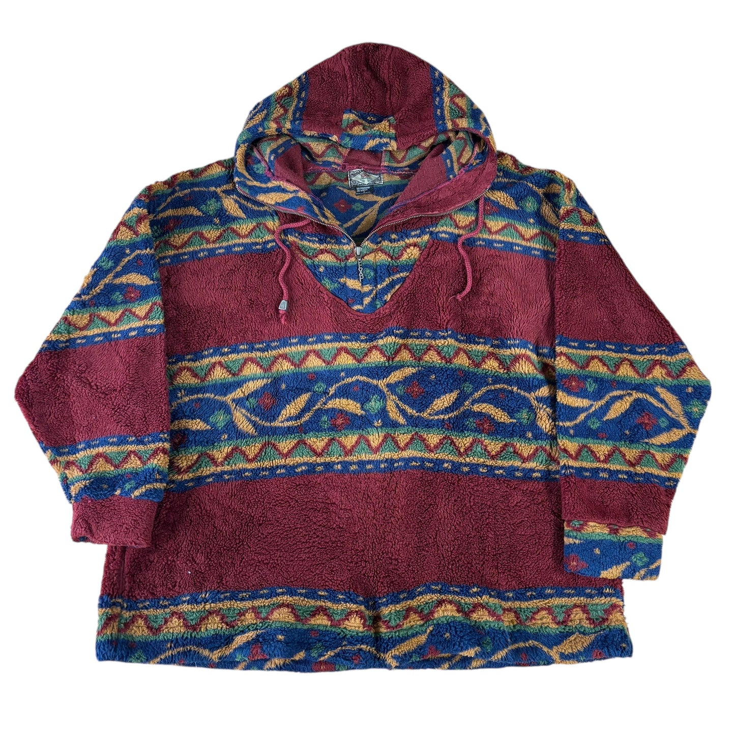 Crazy Pattern Fleece Hoodie - S
