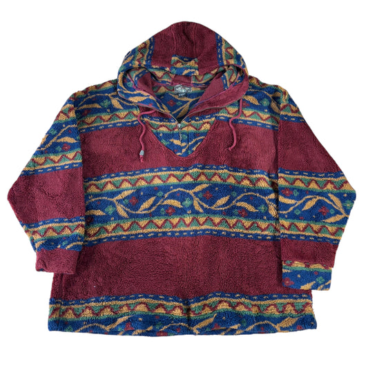 Crazy Pattern Fleece Hoodie - S