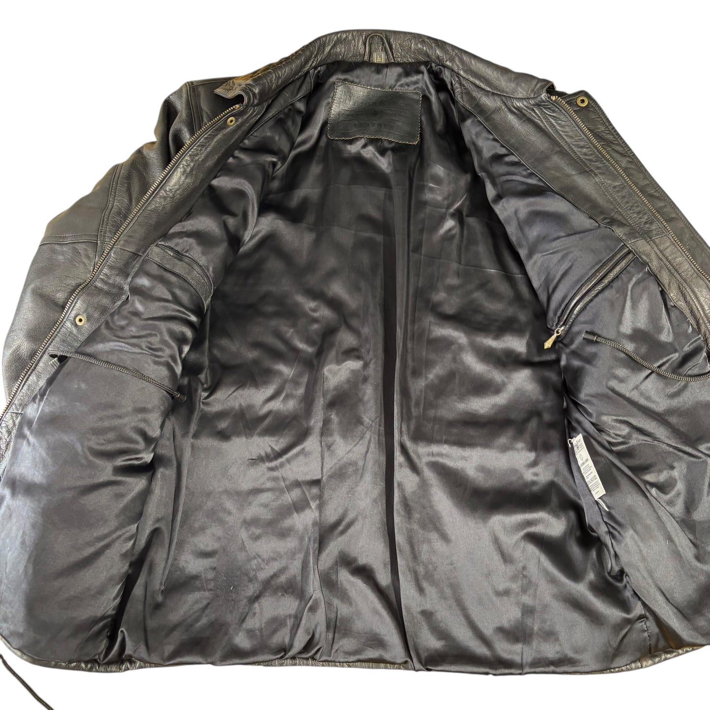 Union River Black Real Leather Jacket - L