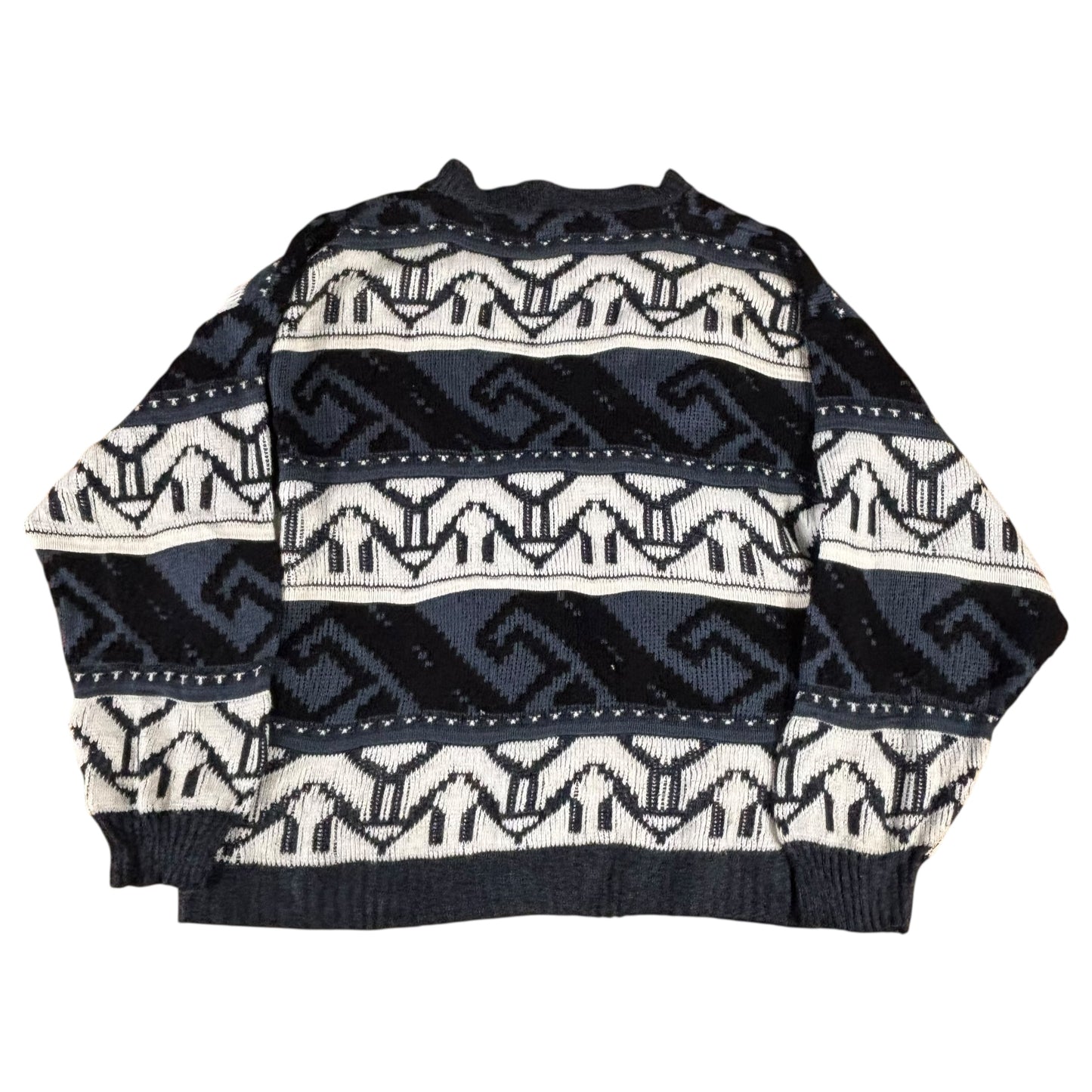 Crazy Pattern Deep V-Neck Cardigan - 2XL