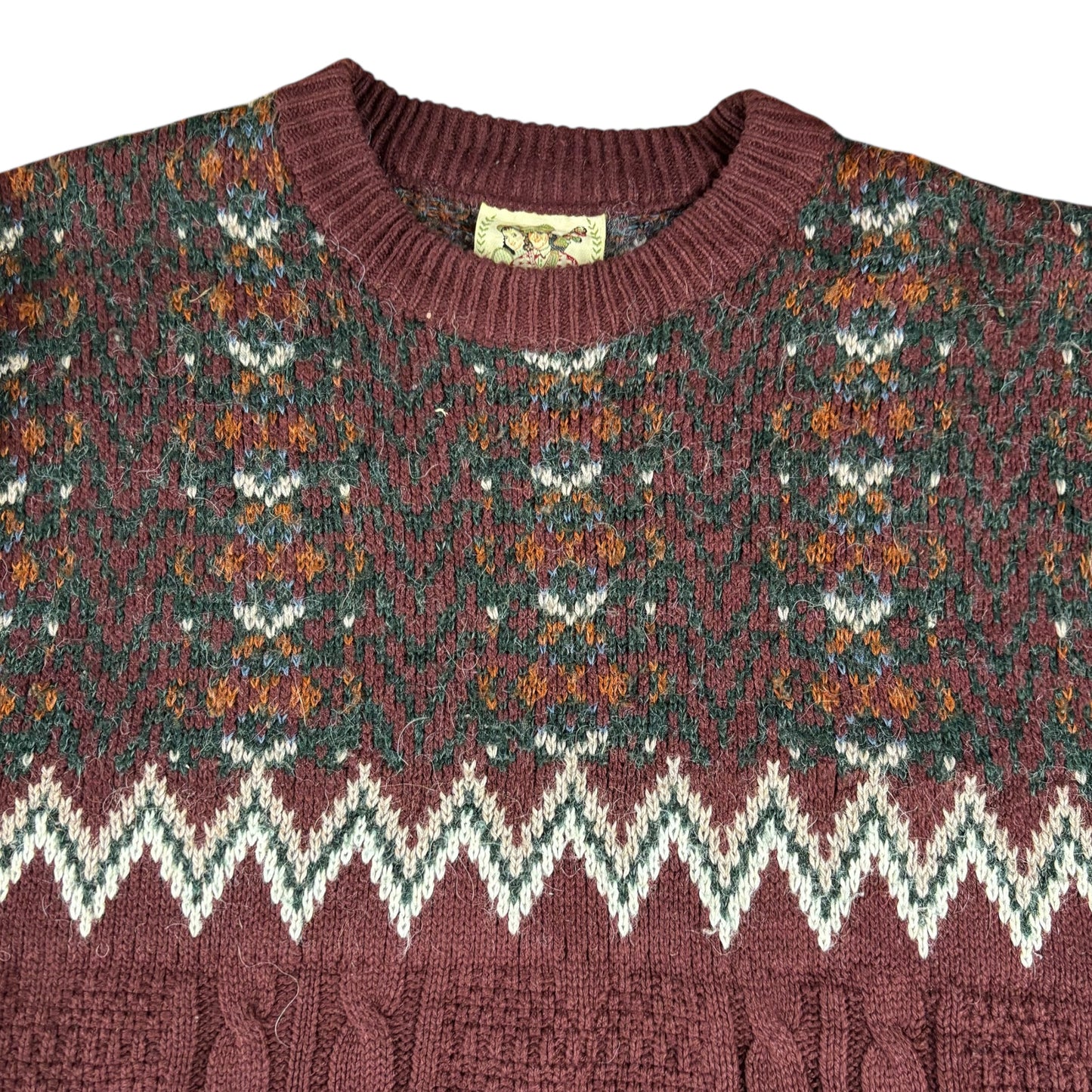 Vintage Crazy Knit Jumper - L