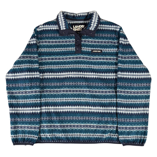 Lands End Striped Fleece - UK 14
