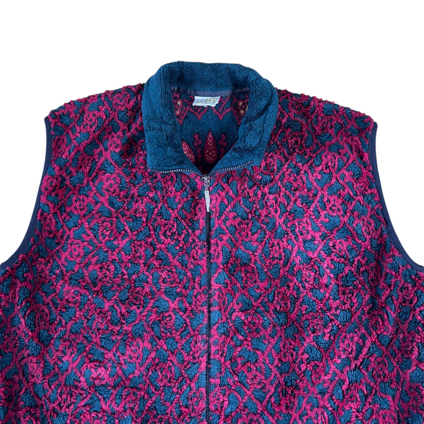 Duffel Crazy Pattern Fleece Gilet - XL