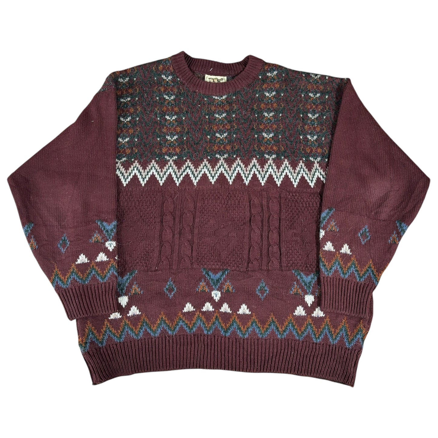 Vintage Crazy Knit Jumper - L
