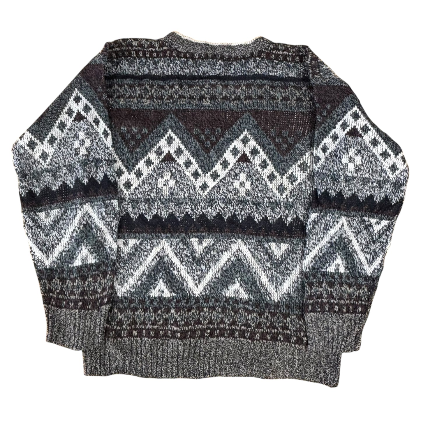 Crazy Pattern Grey Jumper - L
