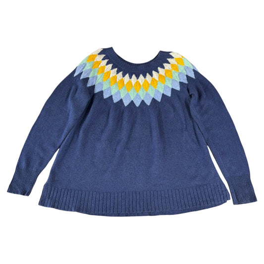 Blue Argyle Knit Jumper Women’s - XL