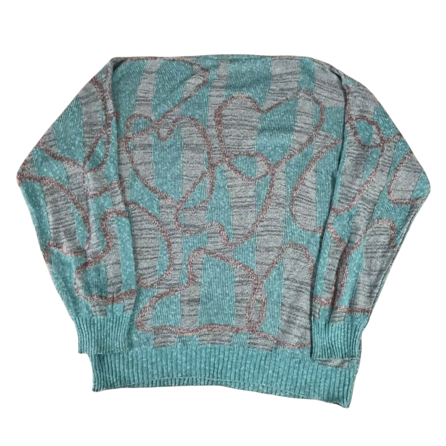 Crazy Pattern Blue Jumper - 3XL