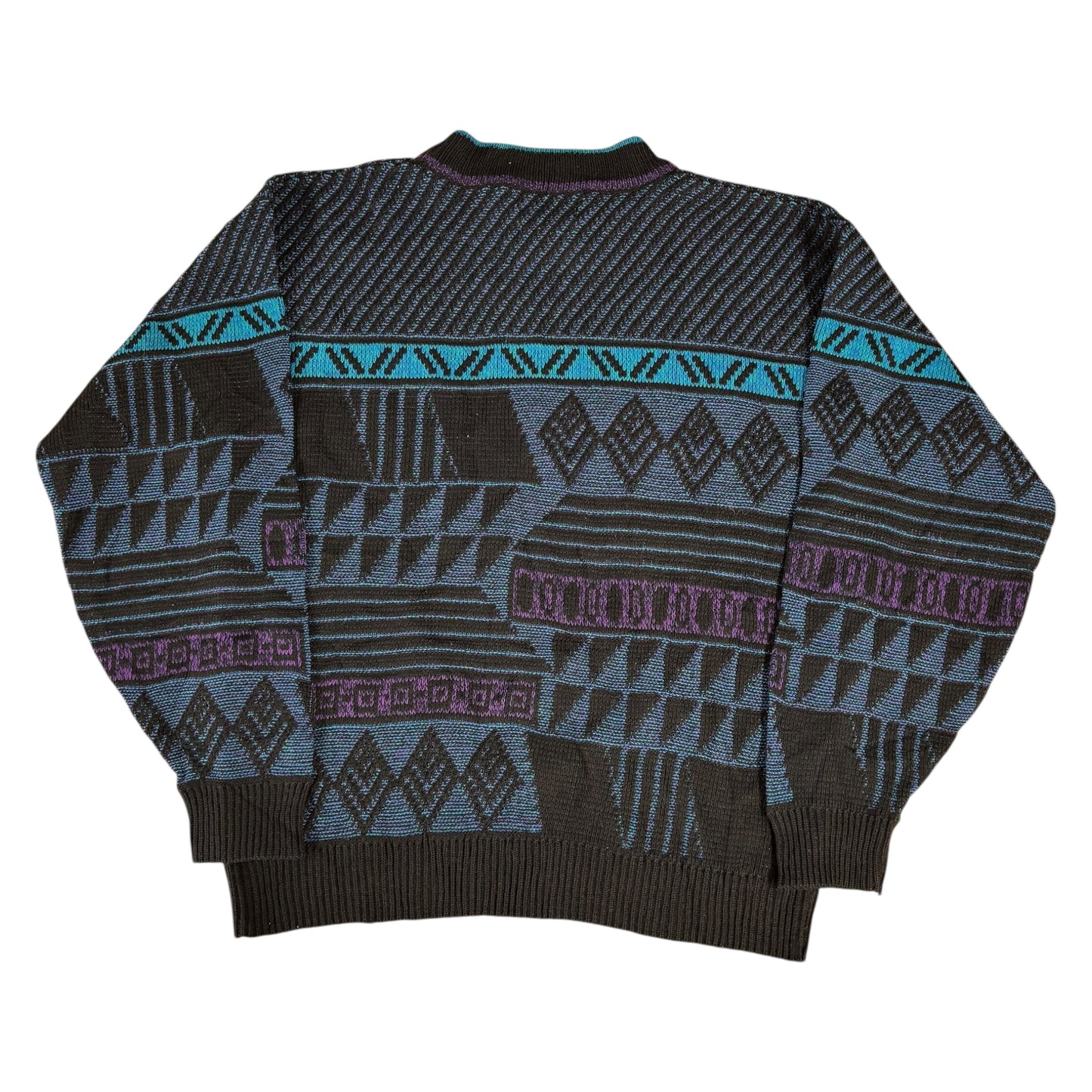 Crazy Pattern Vintage Jumper - M