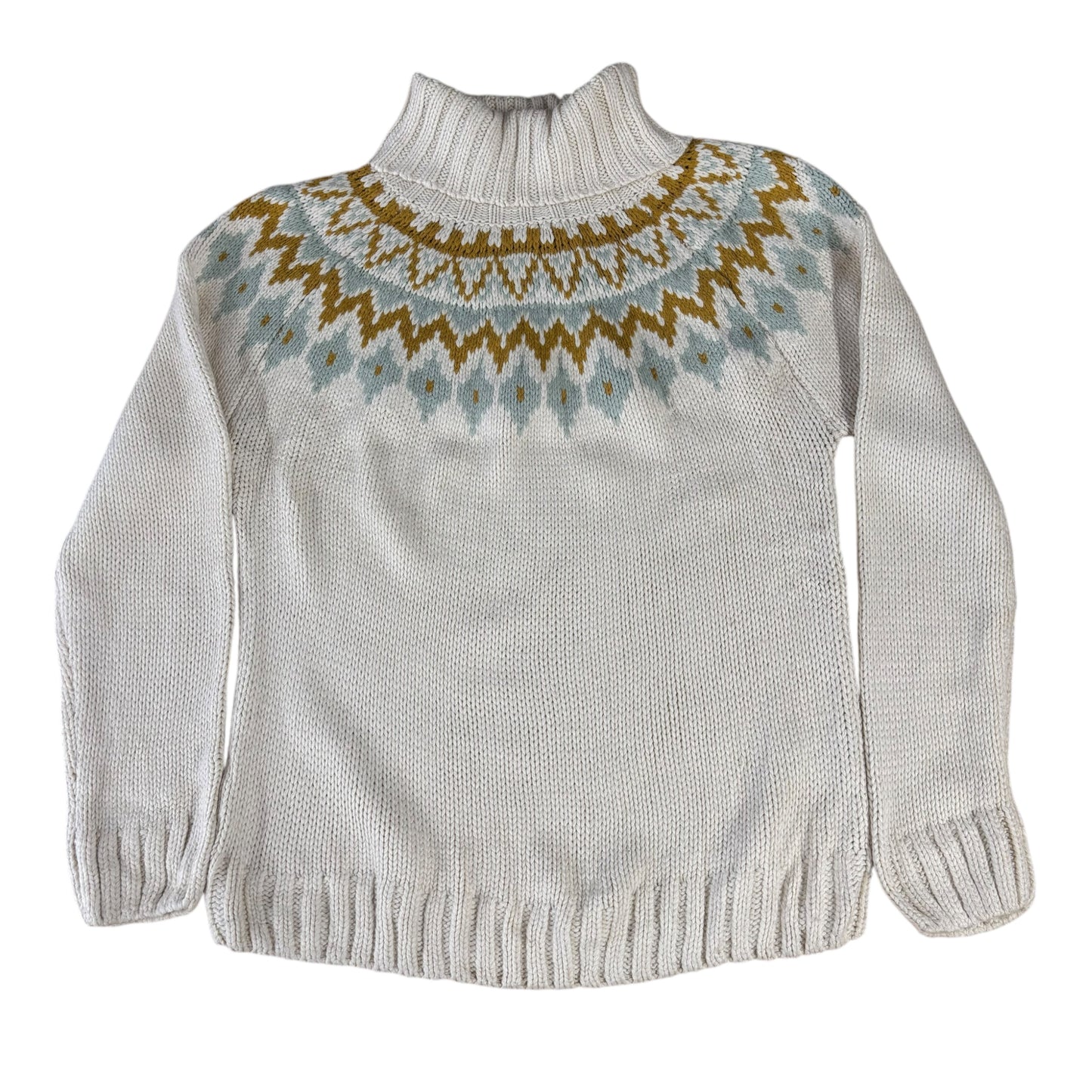 Argyle Cream Knit Jumper - XL