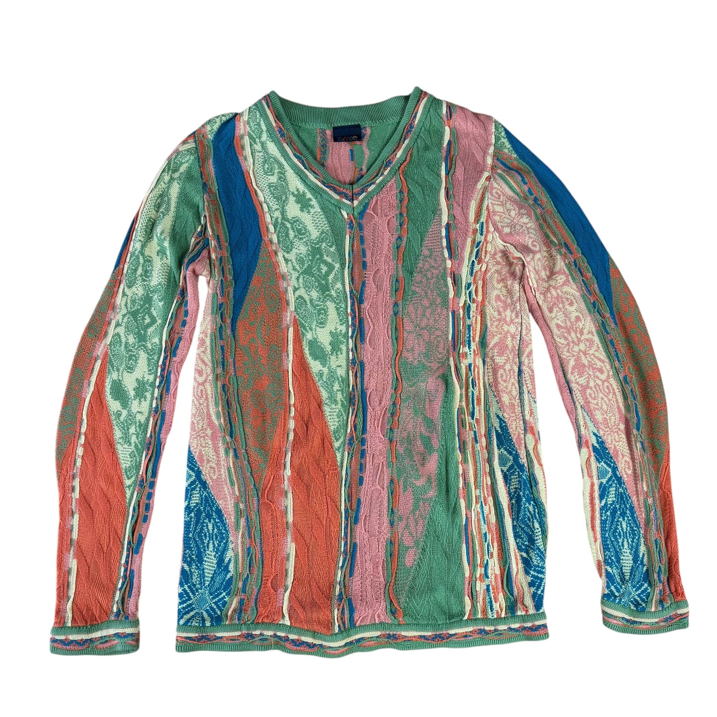 3D Knit Coogi Style Jumper - UK 10